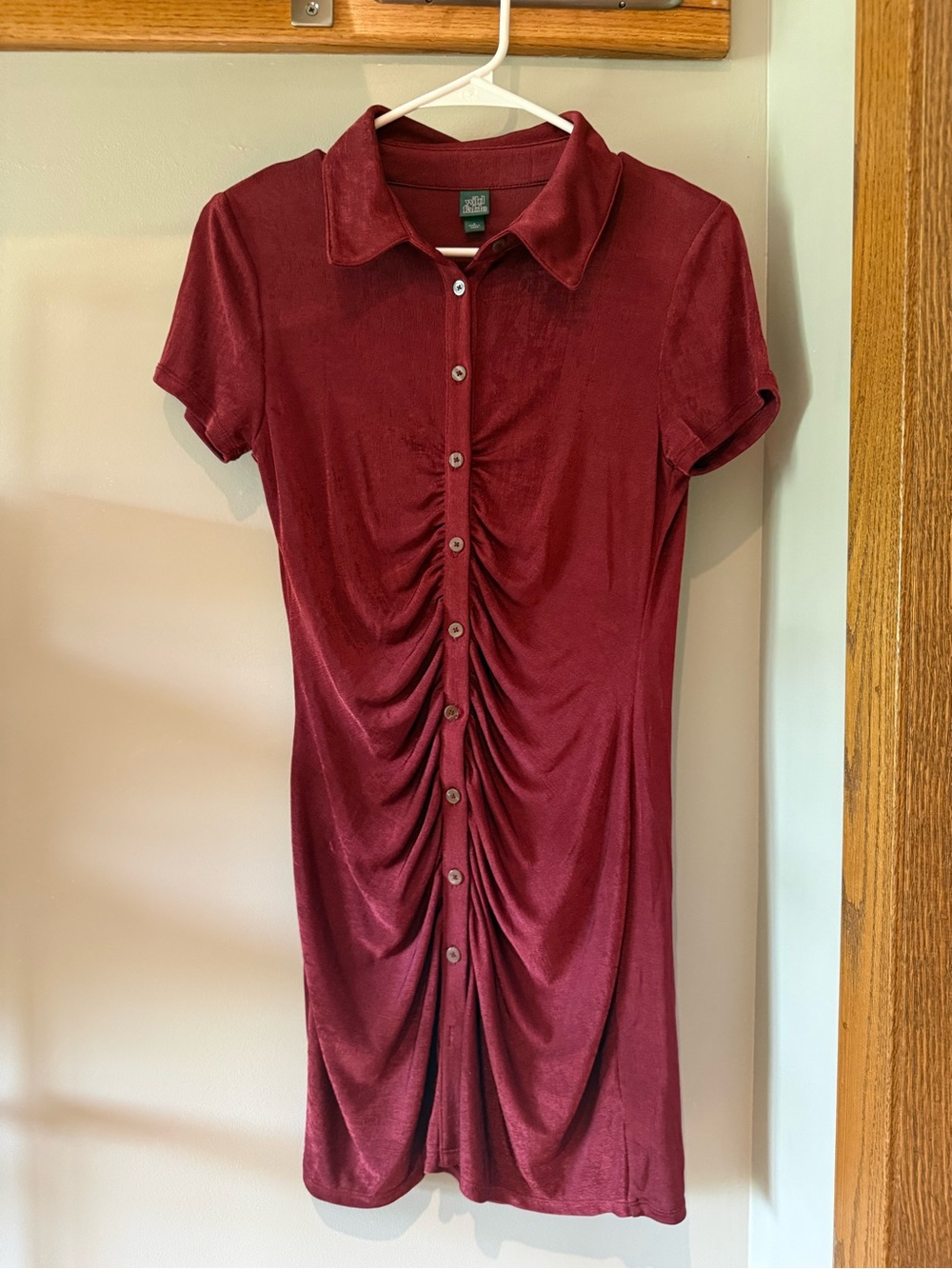 wild fable Burgundy Polo-Style Dress